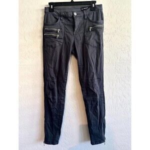 BLANKNYC Mid Rise Zip Pocket Utility‎ Skinny Pants Womens Size 28 Black